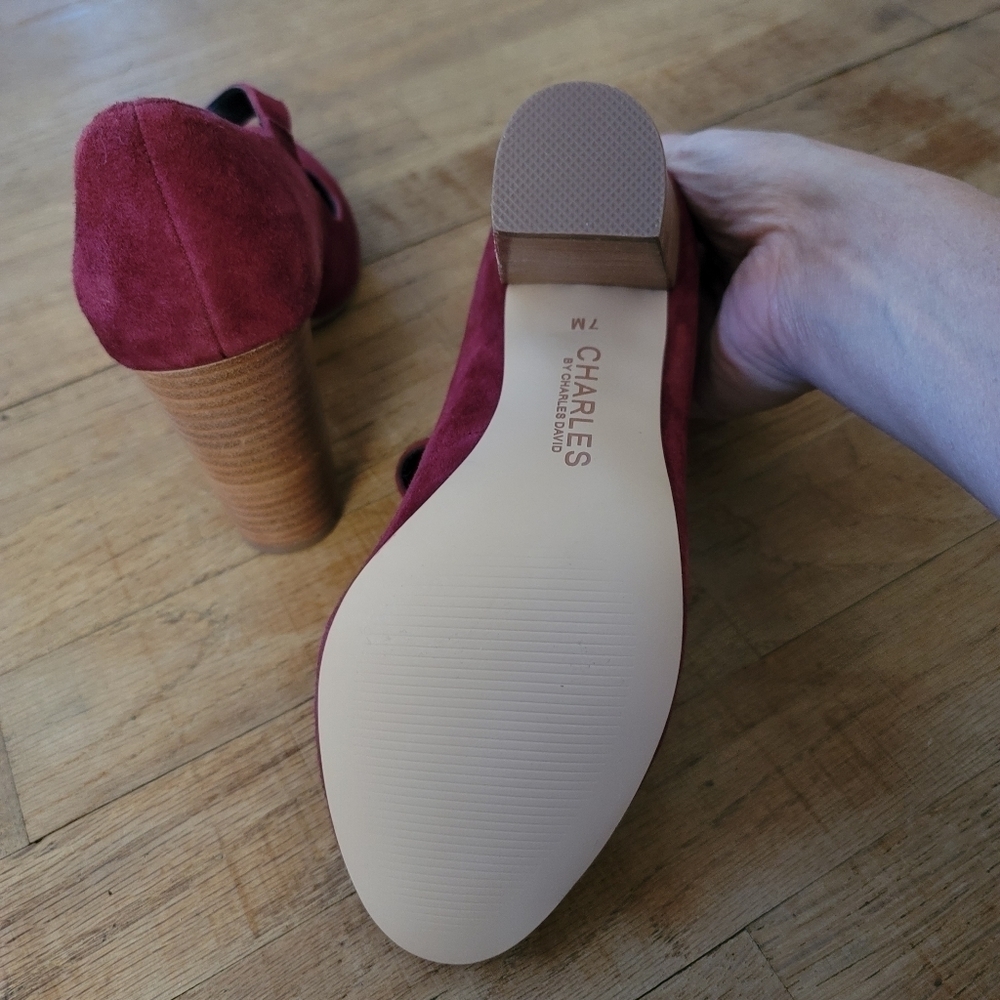 Charles by Charles David, Block-heel Mary Jane, Merlot/Burgundy, Size 7- NWOT - Picture 4 of 8